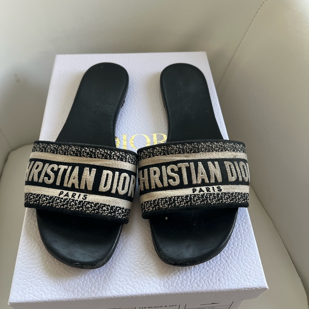 Christian Dior sandals.